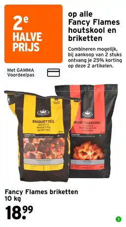 GAMMA Fancy Flames briketten aanbieding