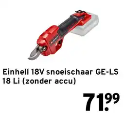 GAMMA Einhell 18V snoeischaar GE-LS 18 Li aanbieding