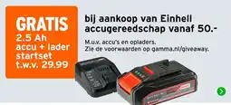 GAMMA Einhell accugereedschap aanbieding