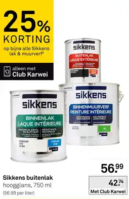 Karwei Sikkens buitenlak aanbieding