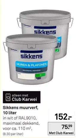 Karwei sikkens muurverf aanbieding