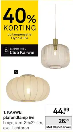 Karwei Karwei plafondlamp Evi aanbieding