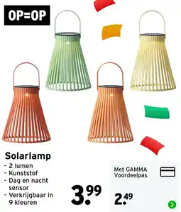 GAMMA Solarlamp aanbieding