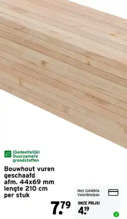 GAMMA Bouwhout vuren aanbieding