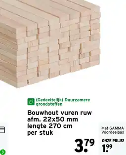 GAMMA Bouwhout vuren ruw aanbieding