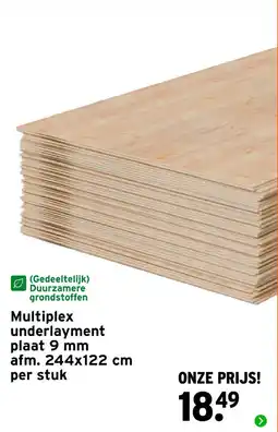 GAMMA Multiplex underlayment aanbieding