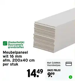 GAMMA Meubelpaneel wit 16 mm aanbieding