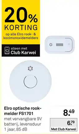 Karwei Elro optische rookmelder FS1701 aanbieding