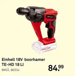 Karwei Einhell 18V boorhamer TE-HD 18 LI aanbieding