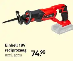 Karwei Einhell 18V reciprozaag aanbieding