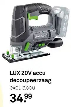 Karwei lux-tools 20v accu decoupeerzaag aanbieding
