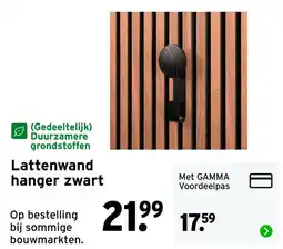 GAMMA Lattenwand hanger zwart aanbieding