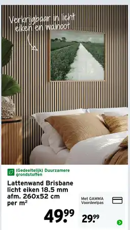 GAMMA Lattenwand Brisbane licht eiken aanbieding