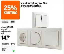 GAMMA Jung AS500 wissel-schakelaar wit aanbieding