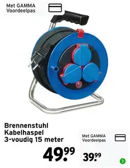 GAMMA Brennenstuhl Kabelhaspel aanbieding