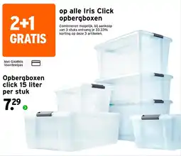 GAMMA Iris Click opbergboxen aanbieding