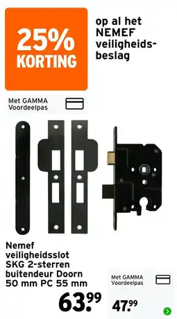 GAMMA Nemef veiligheidsslot aanbieding