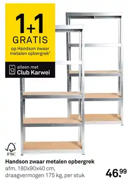 Karwei Handson zwaar metalen opbergrek aanbieding