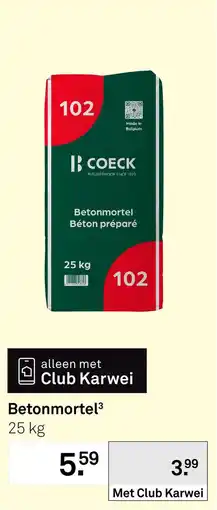 Karwei CoecK Betonmortel³ aanbieding