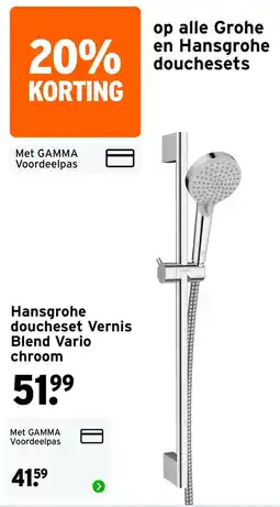 GAMMA Hansgrohe doucheset Vernis Blend Vario chroom aanbieding