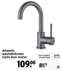 GAMMA Atlantic wastafelkraan Colin Gun metal aanbieding