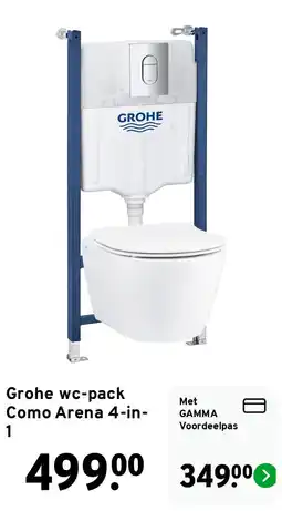 GAMMA Grohe Como Arena 4-in-1 aanbieding
