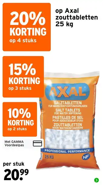 GAMMA Axal zouttabletten aanbieding