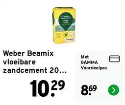 GAMMA Weber Beamix vloeibare zandcement 20... aanbieding
