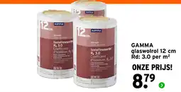GAMMA gamma glaswolrol 12 cm aanbieding