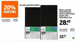 GAMMA Redux geluid-absorberende plaat zelfklevend zwart aanbieding
