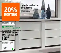 GAMMA Radiatorpaneel mix en match wit MDF aanbieding