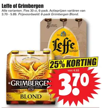 Dirk Leffe of grimbergen aanbieding