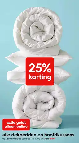 HEMA alle dekbedden en hoofdkussens aanbieding