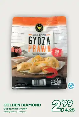 Amazing Oriëntal golden diamond gyoza with prawn aanbieding