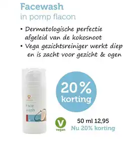 De Rode Pilaren Facewash in pomp flacon aanbieding