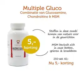 De Rode Pilaren Multiple Gluco Combinatie van Glucosamine, Chondroitine & MSM aanbieding