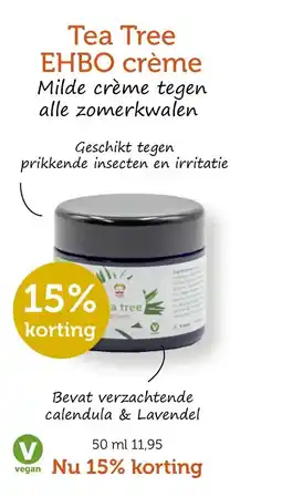 De Rode Pilaren Tea Tree EHBO crème Milde crème tegen alle zomerkwalen aanbieding