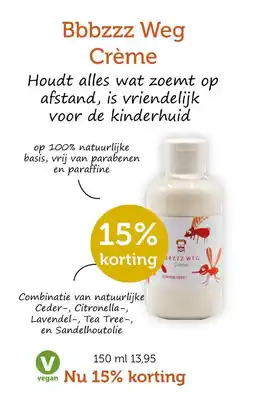 De Rode Pilaren Bbbzzz Weg Crème aanbieding