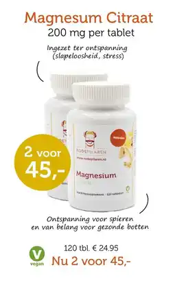 De Rode Pilaren Magnesum Citraat aanbieding
