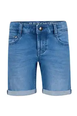Wehkamp Retour Jeans straight denim short light blue denim aanbieding