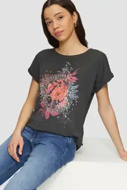 Wehkamp QS T-shirt zwart aanbieding