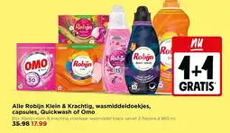 Jumbo Alle robijn klein & krachtig, wasmiddeldoekjes, capsules, quickwash of omo aanbieding