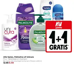 Jumbo Alle sanex, palmolive of unicura aanbieding