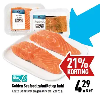 ALDI Golden seafood zalmfilet op huid 2x125g aanbieding