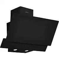 Bol.com Wiggo WE-E613G(B) - Schuine Afzuigkap - 60 cm - Zwart Glas aanbieding