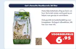 Huisdier Voordeelshop Cat's favorite houtkorrels aanbieding