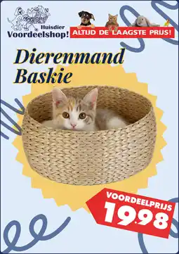 Huisdier Voordeelshop Baskie aanbieding