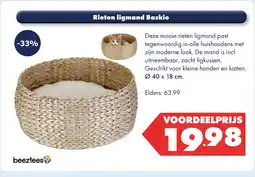 Huisdier Voordeelshop Rieten ligmand baskie aanbieding
