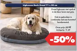 Huisdier Voordeelshop Ligkussen Basic Ovaal aanbieding