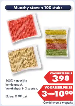 Huisdier Voordeelshop Munchy staven aanbieding